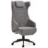 AEA Bürostuhl Sessel Wohnzimmer Chefsessel Bürosessel Drehstuhl Office Grau Textil