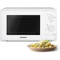 Panasonic NN-E20JWMEBG Mikrowellenofen mit Glasteller, 20L, 800W, Auftaufunktion