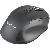 Techly IM 102-WBK, rechts, Optisch, RF Wireless, 1600 DPI, Schwarz