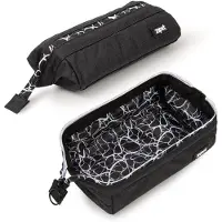 Zipit Lenny Federmäppchen Schwarz | Großes Etui Schule Büro | Kosmetiktasche