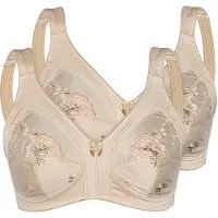 Sassa Bügelloser BH "2er Pack Soft-BH Functional Bras", Damen, Gr. 85, Cup C, beige (puder), BHs Bügelloser BH