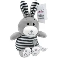 Tulilo Streifen-Kuscheltier „Hase“, 26 cm –