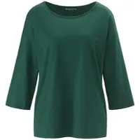 Green Cotton Rundhals-Shirt Gurli grün