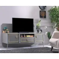 AEA Grau TV Ständer Holzmöbel Wohnzimmer Einrichtung Design TV Möbel Modern