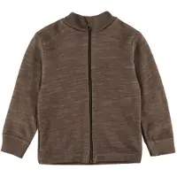 Joha - Kid's Cardigan with Collar and Zip - Merinojacke Gr 80 braun
