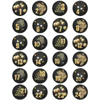 Sonstiges Adventskalender Aufkleber Set 24 Stück Zahlen Weihnachten Basteln Geschenk