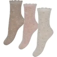 Minymo Socken - 3er-Pack - Brüniert Lilac - - 27/30 - Socken