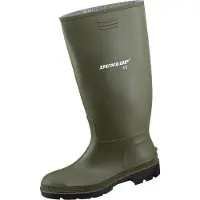 Dunlop Pricemastor. Klassischer Regenstiefel Wasserdicht, Grün, Größe 45