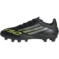 Adidas Unisex F50 Club Firm Ground/Multi Ground Football Boots, Core Black/Iron