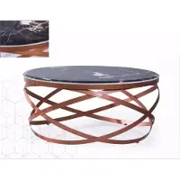 AEA Couchtisch rund Möbel Luxus neuschwarz Modern Wohnzimmer Design braun