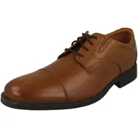 Clarks Herren Whiddon Cap Oxford, Dunkelbraunes Leder, 39.5 EU Weit