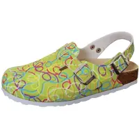 WEEGER -Clogs m.Fersenriemen grünGraffiti 36