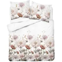 Detexpol Bettwäsche, Flanellbettwäsche, Warm, Für den Winter 200x220 6047b Blumen