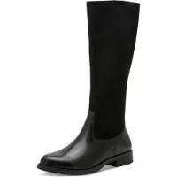 Tamaris COMFORT Damen Hohe Stiefel ohne Absatz mit Reißverschluss Elegant, Schwa