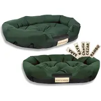 AIO Factory Hundebett 130x105 cm personalisiert wasserdicht grün