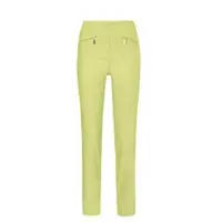 Goldner 2-in-1-Hose "Schlupfhose LOUISA mit Steppnähten", Damen, Gr. 50, N-Gr, grün (erbsengrün), Obermaterial: 67% Baumwolle CO. 28% Polyamid PA. 5% Elasthan EL., Hosen 2-in-1-Hose, Ohne