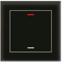 MDT BE-GTL10S.01 KNX Glastaster II Light 1-fach RGBW Schwarz Neutral BEGTL10S01