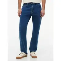 Tommy Hilfiger Slim-fit-Jeans TOMMY JEANS "RYAN SLIM STRAIGHT", Herren, Gr. 30, Länge 30, blau (denim medium), Denim/Jeans, Obermaterial: 99% Baumwolle, 1% Elasthan, slim fit lang, Jeans Slim-fit-Jeans