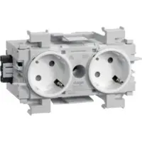 Hager GS20119010 Steckdose 2-fach 45° Wago Frontrast. rw