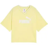 Puma Damen ESS Relaxed Cropped Football Jersey Trikots, Gold Moon, L EU