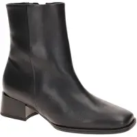 Gabor Stiefelette , Damen, Gr. 42, schwarz, Kalbsleder, unifarben, Schuhe Stiefelette, Blockabsatz, Basic-Stiefelette mit Innenreißverschluss, G-Weite