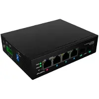 Lanberg ILGE-4P-2S-90, Unmanaged, Fast Ethernet (10/100), Power over Ethernet (PoE), Rack-Einbau, 1U