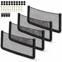 OEM Auto-Organisator – Maximaler Platzspareinheit – Elastisches Nylon-Netz – Set aus 4 – Kofferraum, Tür & Heckscheibe – Auto-Artikel-Organisator