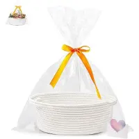 OEM Seidengewebe Cadeaumand, Geschenkmandel für Geburtstage und Feiertage, Kreatives Geschenk, Weiß