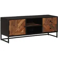 Syfax TV-Schränk 105 x 30 x 40 cm Massiv Holz und engineered Wood
