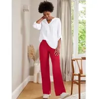 Inspirationen Bequeme Jeans , Damen, Gr. 36, Normalgrößen, rot, 96% Baumwolle, 4% Elasthan, unifarben, lang, Jeans Bequeme Jeans