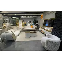 AEA Stilvolles Graues Sofa-Set Designer Polstersofas Edler Stoffsessel