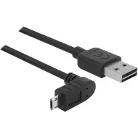DeLOCK EASY-USB 2.0-A auf Micro-B Kabel, gewinkelt, 5m, schwarz