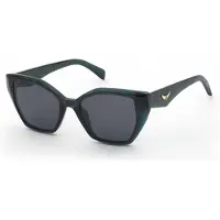 Zadig & Voltaire SZV471 Damen-Sonnenbrille Vollrand Geometrisch Kunststoff-Gestell, grün