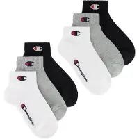 Champion 1100000002199 "6 Pack Quarter Socks" Set, 6 Stk. tlg. für Kinder, sportlicher Look, mit unifarbenem Design