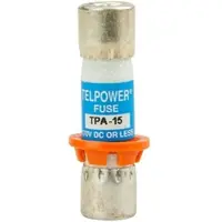 Eaton TPA-15 Sicherungseinsatz, Telekomm., 15 A, DC 170 V, 15 x 38 mm, UR TELPOWER ALARM FUSE TPA-15 TPA15 - 10 Stück