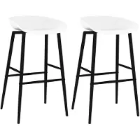 vidaXL Barhocker 2 Stk. Weiß