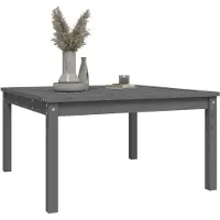 vidaXL Gartentisch Grau 82,5x82,5x45 cm Massivholz Kiefer