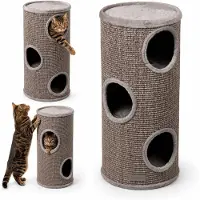 Dripio Kratzton Greta M 36x36x70 cm Sisal grau