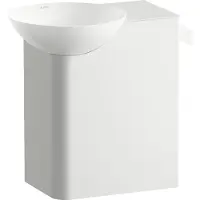 Laufen INSERT Waschplatz, rechteckig, Ablage rechts, 1 Hahnloch, ohne Überlauf, 485x317x470mm, H585IN40001111, Farbe: Weiß glänzend