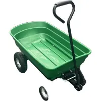 OEM Schubkarre, Robuster Stahlrahmen, Stabilität durch Doppelräder, grün