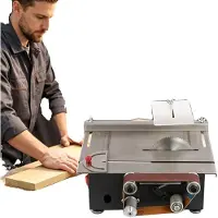OEM Mini Tischsäge, 200W Leistung, Abmessungen 29cm x 25,5cm x 10cm, Geschwindigkeit 10000U/min, verstellbarer Winkel 0-90°, kabelgebunden elektrisch