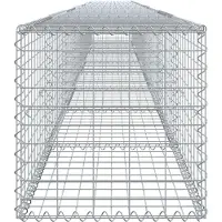 vidaXL Gabione mit Deckel 800x50x50 cm Verzinktes Eisen