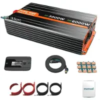OEM Wechselrichter, DC-zu-AC-Konverter, Fernbedienung mit LCD-Display, 12V-230V-3000W