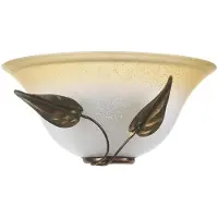 ONLI Mira Wandleuchte aus Glas, Farbe Elfenbein, Farbverlauf, bernsteinfarben, M