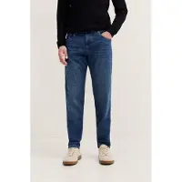 Bugatti 5-Pocket-Jeans "Tapered Fit", Herren, Gr. 32, Länge 34, blau (363, blau), 91% Baumwolle, 7% Polyester, 2% Elasthan, Jeans 5-Pocket-Jeans, aus Stretch Handcrafted Denim