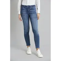 Bugatti 5-Pocket-Jeans "Basic Essential", Damen, Gr. L34, Langgrößen, blau (marine), 81% Baumwolle, 9% Polyester, 6% Elastomultiester, 4% Elasthan, Jeans 5-Pocket-Jeans, mit Flexcity-Stretch