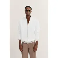 Bugatti Sweatjacke , Herren, Gr. XXL, beige (20, ecru), Sweatware, 54% Modal, 38% Polyester, 8% Elasthan, unifarben, normal, ohne Ausschnitt, Rippbündchen, Sweatjacken Sweatjacke, mit Reißverschluss
