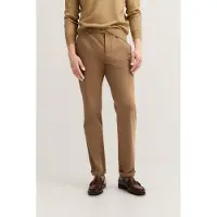 Bugatti Chinohose "Modern Fit", Herren, Gr. 32, Länge 34, braun (640, hellbraun), 89% Baumwolle, 7% Polyester, 4% Elasthan, unifarben, normal, Hosen Chinohose, mit Luxury Power Stretch