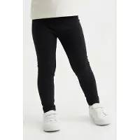 Happy girls Leggings , Mädchen, Gr. 104, N-Gr, schwarz, Strick, Obermaterial: 60% Polyester, 35% Baumwolle, 5% Elasthan, unifarben, eng knöchellang, Hosen Leggings, wärmend und elastisch