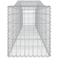 vidaXL Gabionen mit Hochbogen 25 Stk. 400x50x60/80cm Verzinktes Eisen